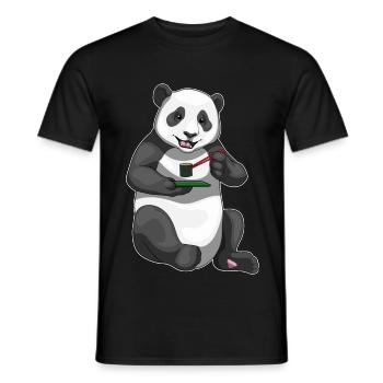 Panda Sushi - Männer T-Shirt - Schwarz - Vorne - AI Model Male 178 light (178cm)
