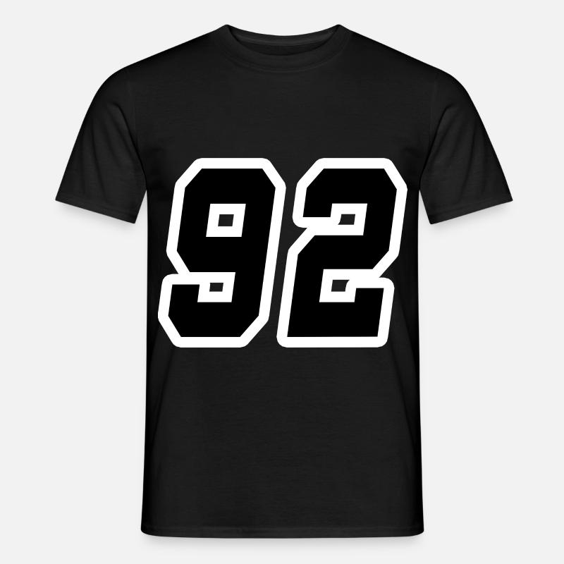 Nummer zweiundneunzig 92 - Männer T-Shirt - Schwarz