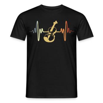 Violon Vintage - T-shirt homme - noir - Devant - AI Model Male 178 light (178cm)