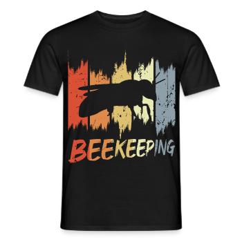 Vintage Imkerei - Männer T-Shirt - Schwarz - Vorne - AI Model Male 178 light (178cm)