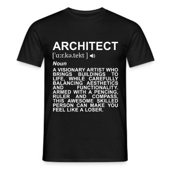 Définition de l’architecte - T-shirt homme - noir - Devant - AI Model Male 178 light (178cm)