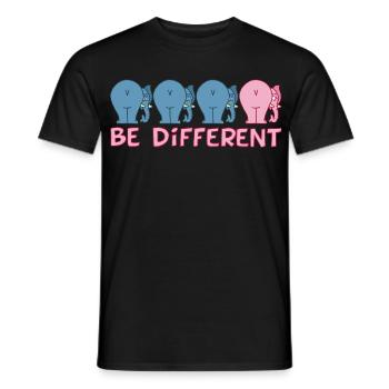 A different elephant - Men's T-Shirt - black - Front - AI Model Male 178 light (178cm)