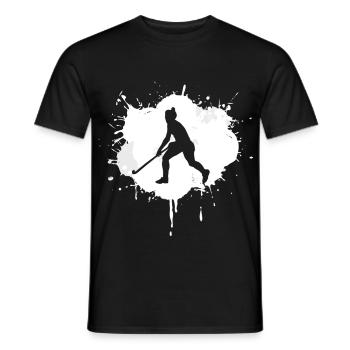 Joueur de hockey - T-shirt homme - noir - Devant - AI Model Male 178 light (178cm)