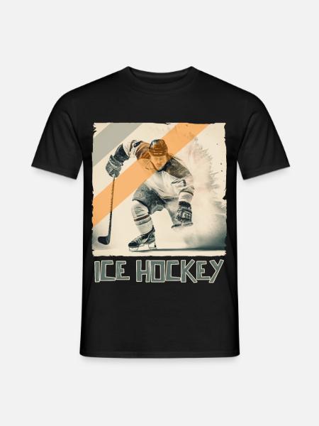 Eishockeyspieler Eishockey - Männer T-Shirt - Schwarz