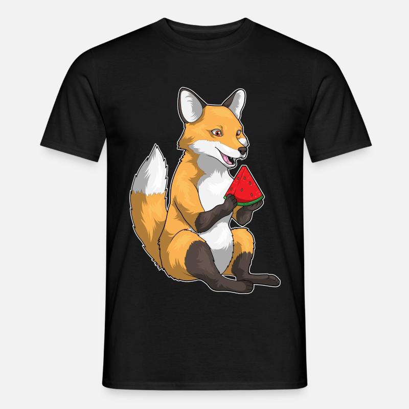 Fruit de la pastèque Fox - T-shirt homme - noir