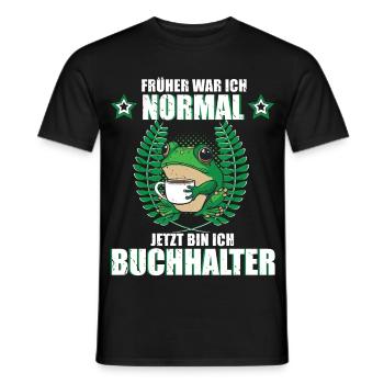 Lustiges Buchhalter Spruch Frosch Kaffee - Männer T-Shirt - Schwarz - Vorne - AI Model Male 178 light (178cm)