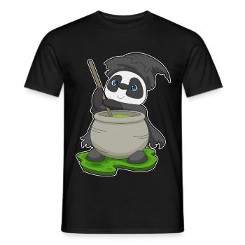 Panda Hexe Zaubertrank - Männer T-Shirt - Schwarz - Vorne - AI Model Male 178 light (178cm)