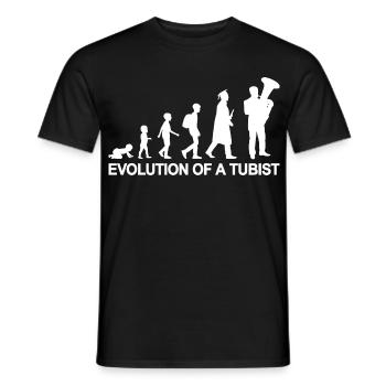 Entwicklung vom Kind zum Tubisten - Männer T-Shirt - Schwarz - Vorne - AI Model Male 178 light (178cm)