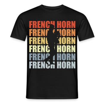 Retro Horn - Men's T-Shirt - black - Front - AI Model Male 178 light (178cm)