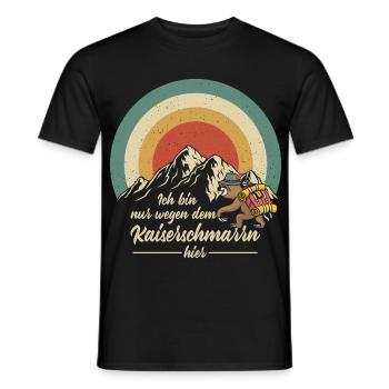 Wandern Kaiserschmarrn  - Männer T-Shirt - Schwarz - Vorne - AI Model Male 178 light (178cm)