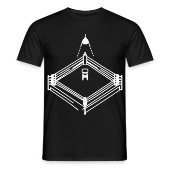 Dessin de ring de boxe - T-shirt homme - noir - Devant - AI Model Male 178 light (178cm)