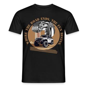 Conducteur tout-terrain - T-shirt homme - noir - Devant - AI Model Male 178 light (178cm)