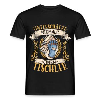 Tischler Geschenk Holz Lustig Beruf - Männer T-Shirt - Schwarz - Vorne - AI Model Male 178 light (178cm)