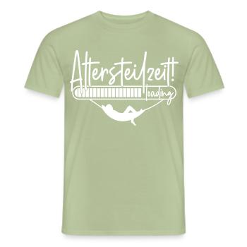Altersteilzeit loading Ladebalken Hängematte ATZ - Männer T-Shirt - Sage - Vorne - AI Model Male 178 light (178cm)