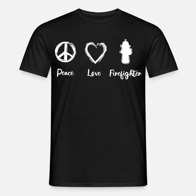 Peace, Dear Fire Brigade - Men’s T-shirt - black