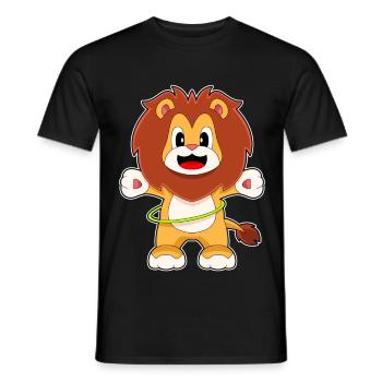 Gymnastique d’entraînement Lion Fitness Hoop - T-shirt homme - noir - Devant - AI Model Male 178 light (178cm)