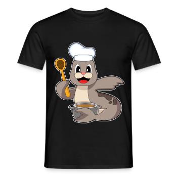 Cuisinier Sceller Cuisson Cuisson Cuisson - T-shirt homme - noir - Devant - AI Model Male 178 light (178cm)