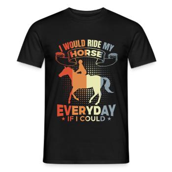 Reiter Inspiration - Männer T-Shirt - Schwarz - Vorne - AI Model Male 178 light (178cm)