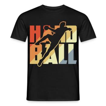 Vintage Handball - T-shirt homme - noir - Devant - AI Model Male 178 light (178cm)