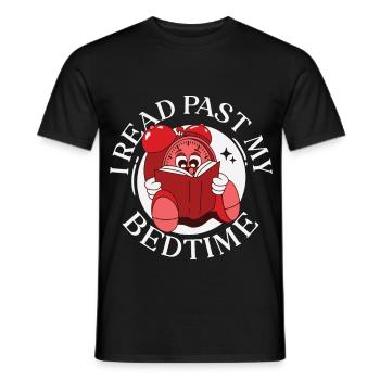 I read past my bedtime - Männer T-Shirt - Schwarz - Vorne - AI Model Male 178 light (178cm)