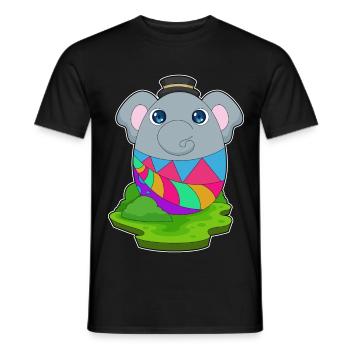 Elefant Ostern Osterei - Männer T-Shirt - Schwarz - Vorne - AI Model Male 178 light (178cm)