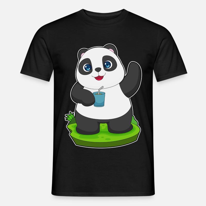 Panda Saft - Männer T-Shirt - Schwarz