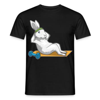 Bunny Abdominal Training Bodybuilding - T-shirt homme - noir - Devant - AI Model Male 178 light (178cm)