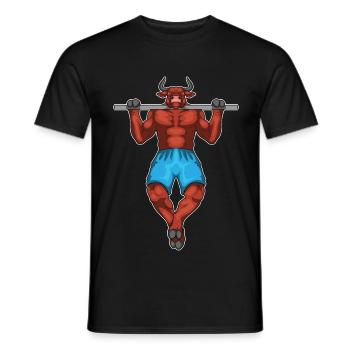 Taurus Bodybuilder Pull-Ups Musculation - T-shirt homme - noir - Devant - AI Model Male 178 light (178cm)
