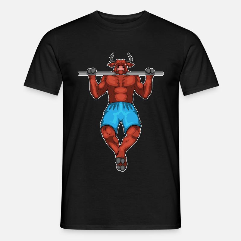 Taurus Bodybuilder Pull-Ups Musculation - T-shirt homme - noir