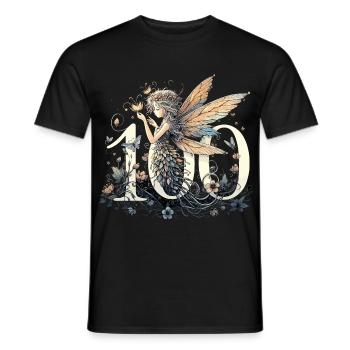 100 Jahre Fee Elfe süß Geburtstag Geschenk - Männer T-Shirt - Schwarz - Vorne - AI Model Male 178 light (178cm)