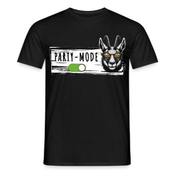 Party Fashion Gams Après Ski Hut Fun Mountain Hut - Men's T-Shirt - black - Front - AI Model Male 178 light (178cm)