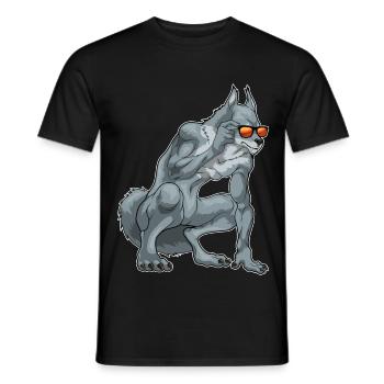 Werwolf Halloween Sonnenbrille - Männer T-Shirt - Schwarz - Vorne - AI Model Male 178 light (178cm)