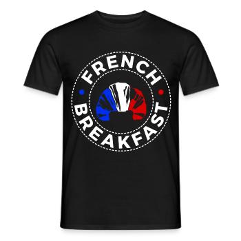 French Breakfast - Men's T-Shirt - black - Front - AI Model Male 178 light (178cm)