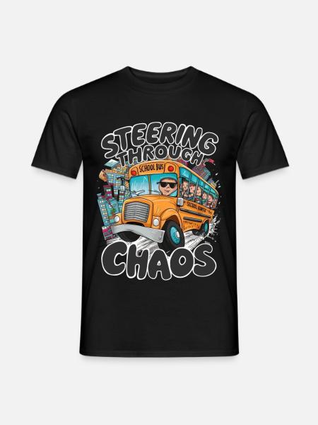 Schulbus Fahrer Chaos Humor - Männer T-Shirt - Schwarz