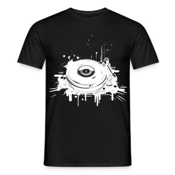 Platine DJ - T-shirt homme - noir - Devant - AI Model Male 178 light (178cm)