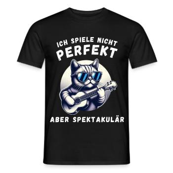 I don't play perfectly – spectacularly - Men's T-Shirt - black - Front - AI Model Male 178 light (178cm)