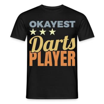 Joueur de fléchettes Okayest - T-shirt homme - noir - Devant - AI Model Male 178 light (178cm)