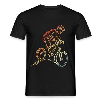 Look vintage de vététiste - T-shirt homme - noir - Devant - AI Model Male 178 light (178cm)
