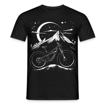 Mountainbike - Männer T-Shirt - Schwarz - Vorne - AI Model Male 178 light (178cm)