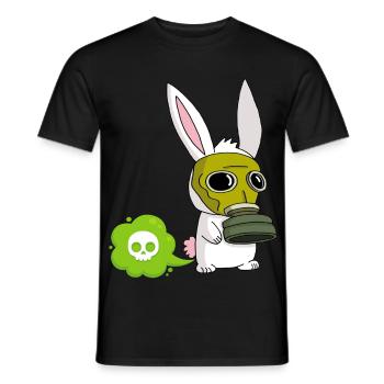 Lapin qui pète - T-shirt homme - noir - Devant - AI Model Male 178 light (178cm)
