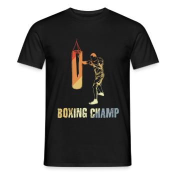 Boxing Champion - Men's T-Shirt - black - Front - AI Model Male 178 light (178cm)