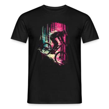 90s Mountain Bike Lovers - Men's T-Shirt - black - Front - AI Model Male 178 light (178cm)