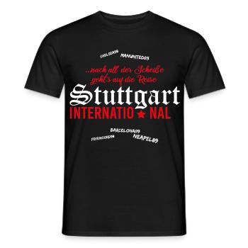Fußball Stuttgart International - Männer T-Shirt - Schwarz - Vorne - AI Model Male 178 light (178cm)
