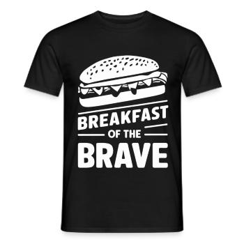Petit-déjeuner Sandwich Petit-déjeuner des braves - T-shirt homme - noir - Devant - AI Model Male 178 light (178cm)