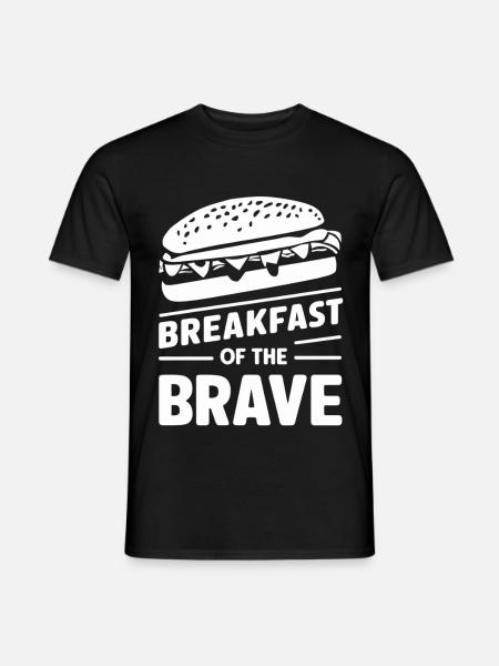 Breakfast of the Brave Sandwich - Männer T-Shirt - Schwarz