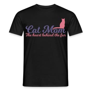 Katzen Mama - Männer T-Shirt - Schwarz - Vorne - AI Model Male 178 light (178cm)