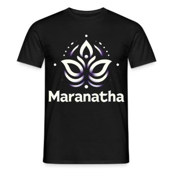Maranatha Christus kommt bald - Männer T-Shirt - Schwarz - Vorne - AI Model Male 178 light (178cm)