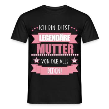 Legendäre Mutter – Geschenk Muttertag Mama - Männer T-Shirt - Schwarz - Vorne - AI Model Male 178 light (178cm)