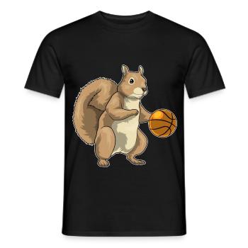 Squirrel Basketball Player Basketball - Men's T-Shirt - black - Front - AI Model Male 178 light (178cm)