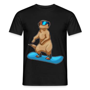 Snowboardeur Suricate - T-shirt homme - noir - Devant - AI Model Male 178 light (178cm)